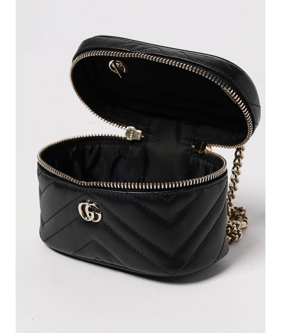 GUCCI Черная кожаная сумка через плечо, фото 4