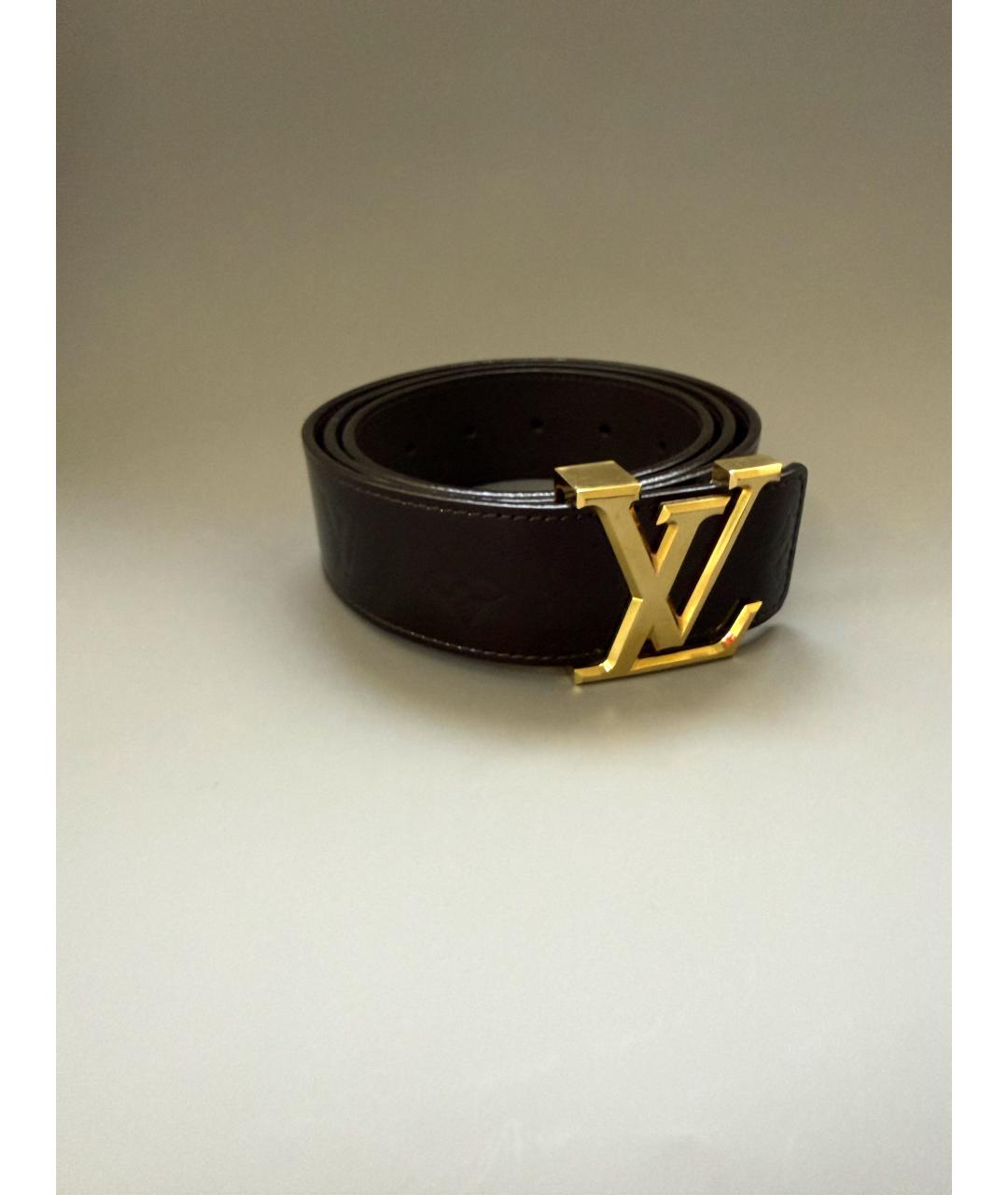 LOUIS VUITTON Черный ремень из лакированной кожи, фото 3