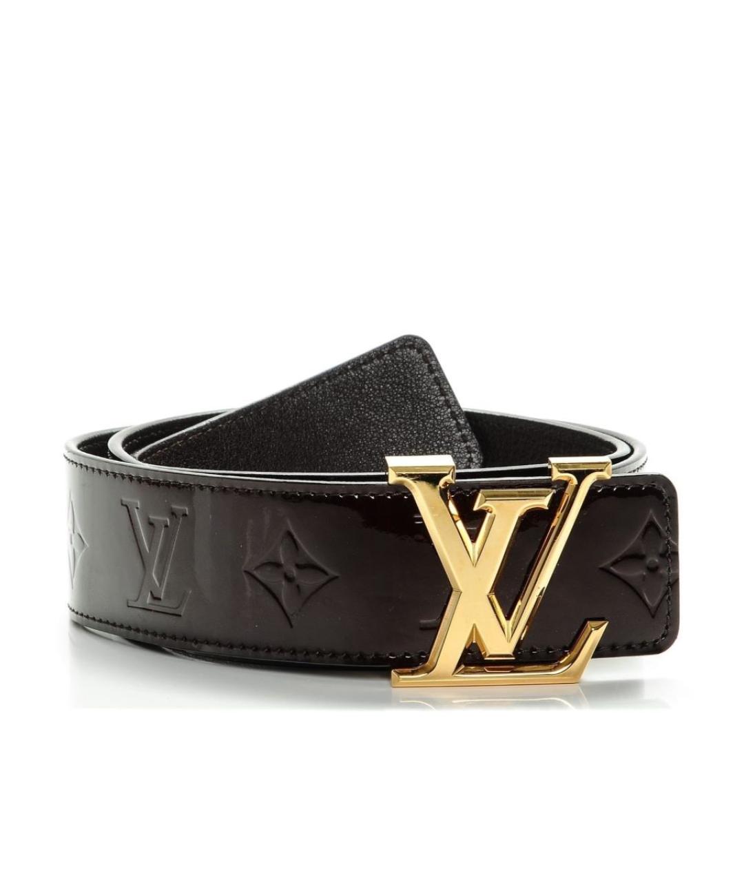 LOUIS VUITTON Черный ремень из лакированной кожи, фото 10