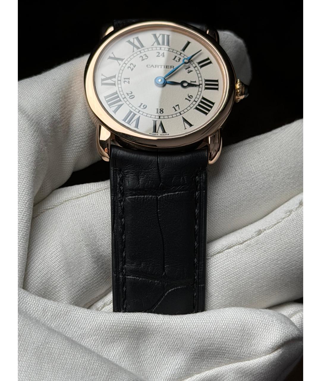 CARTIER Бежевые часы из розового золота, фото 5