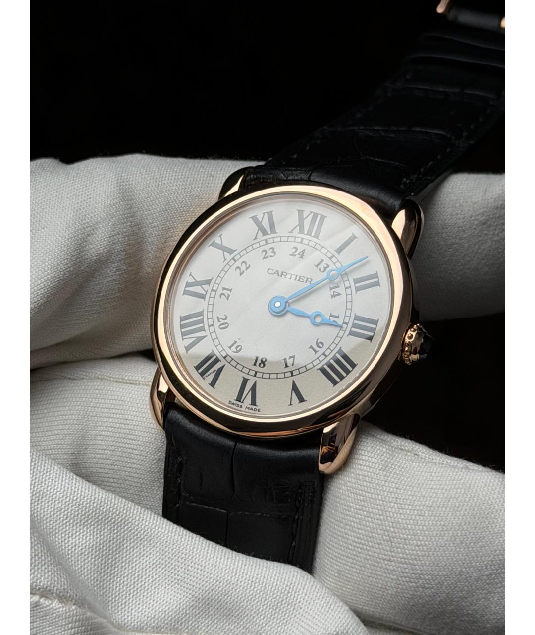 CARTIER Бежевые часы из розового золота, фото 3