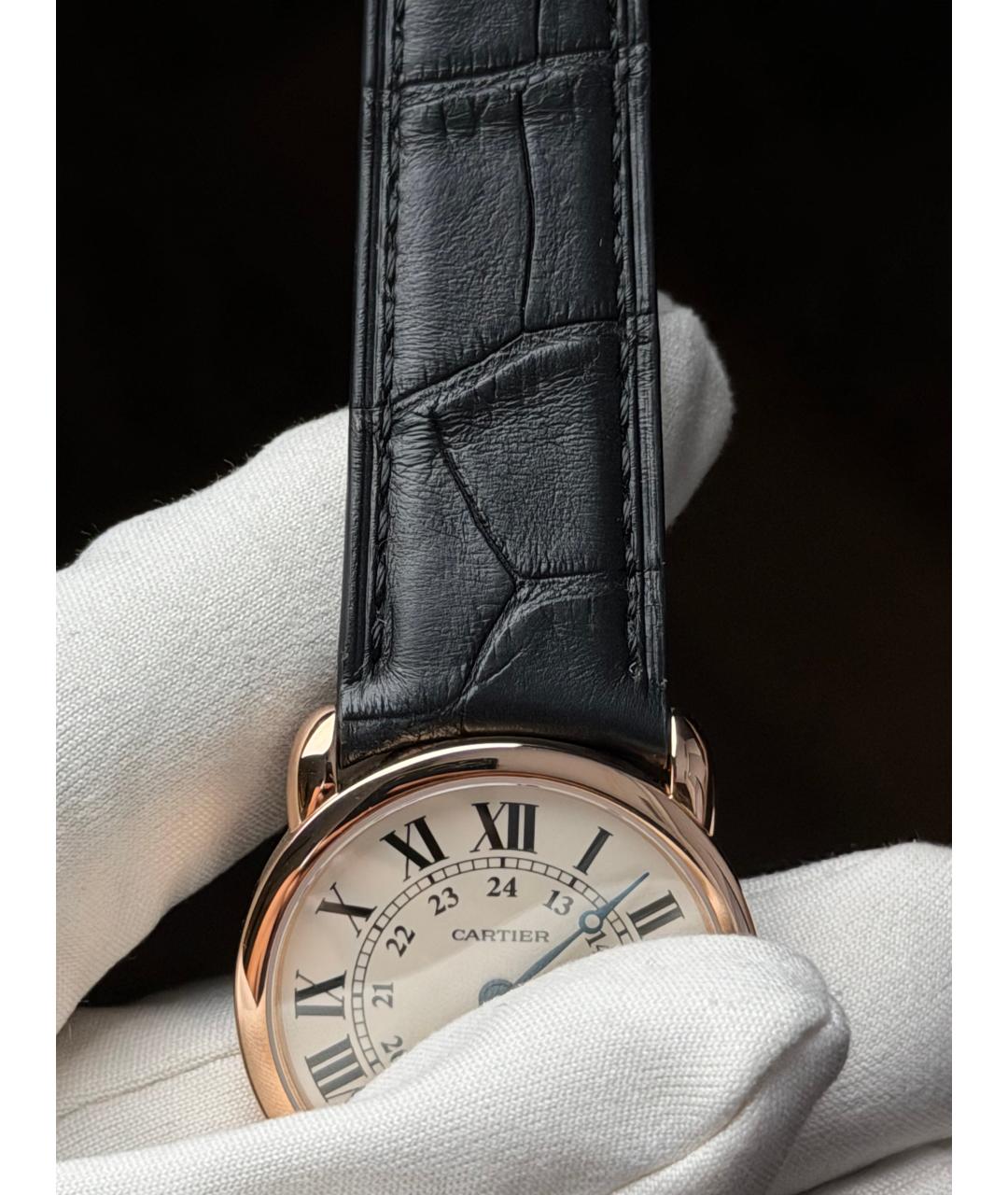 CARTIER Бежевые часы из розового золота, фото 6