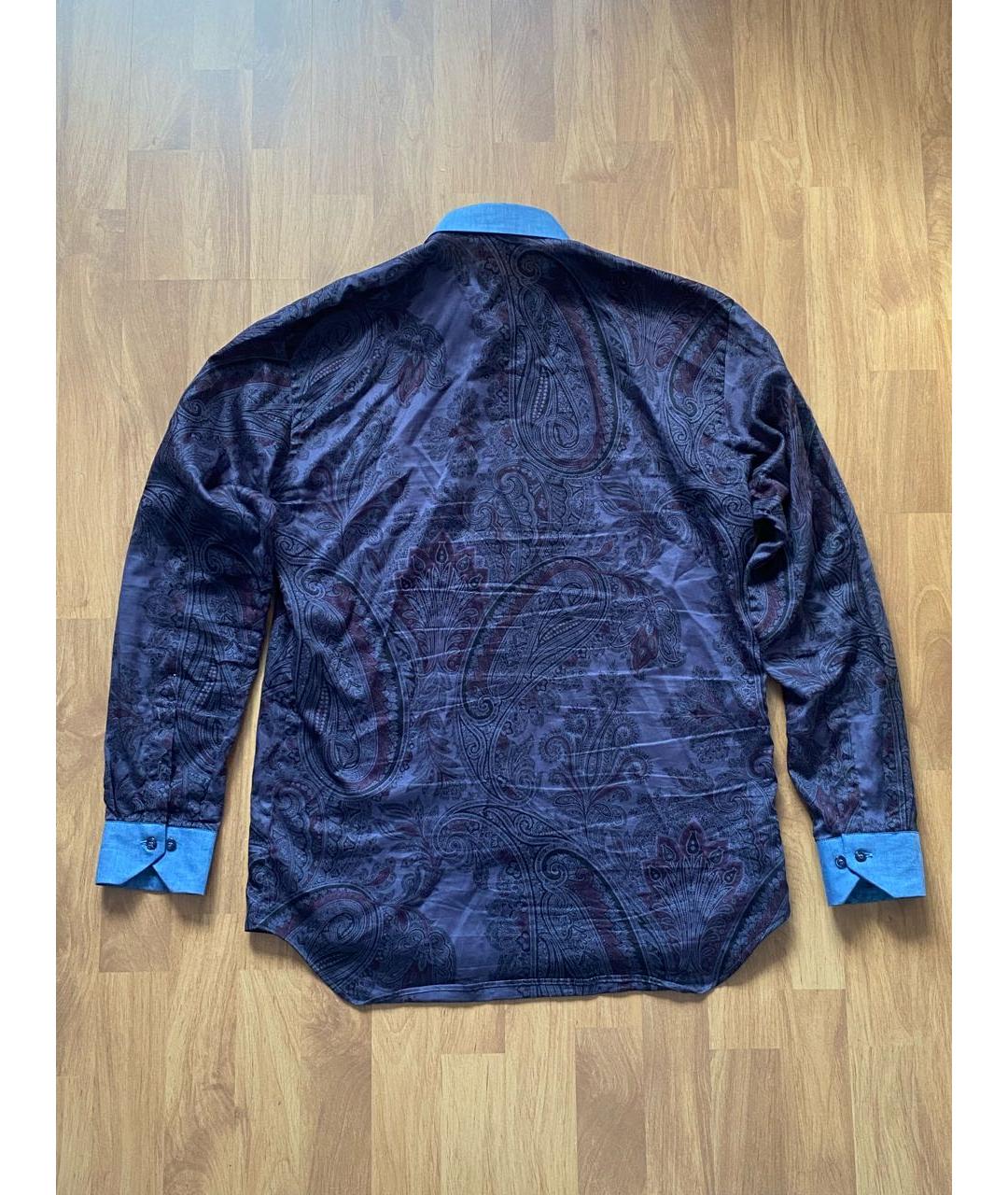 ETRO Синяя хлопковая кэжуал рубашка, фото 2