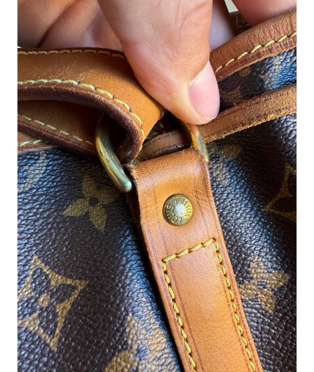 LOUIS VUITTON Коричневая сумка с короткими ручками из лакированной кожи, фото 3