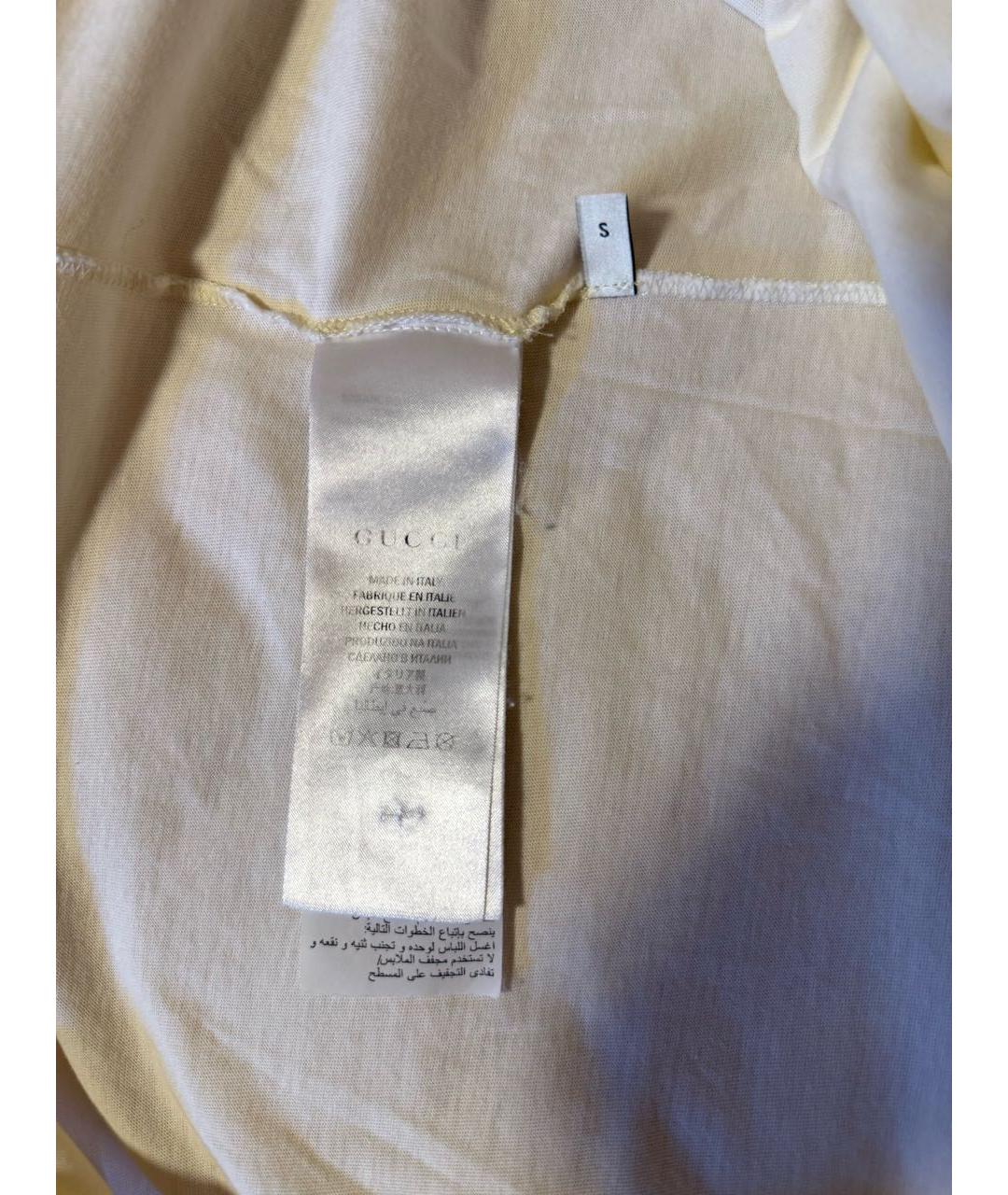 GUCCI Бежевая хлопковая футболка, фото 8