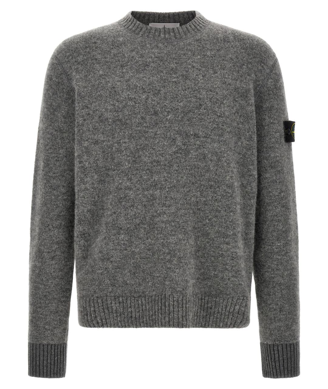 STONE ISLAND Серый шерстяной джемпер / свитер, фото 1