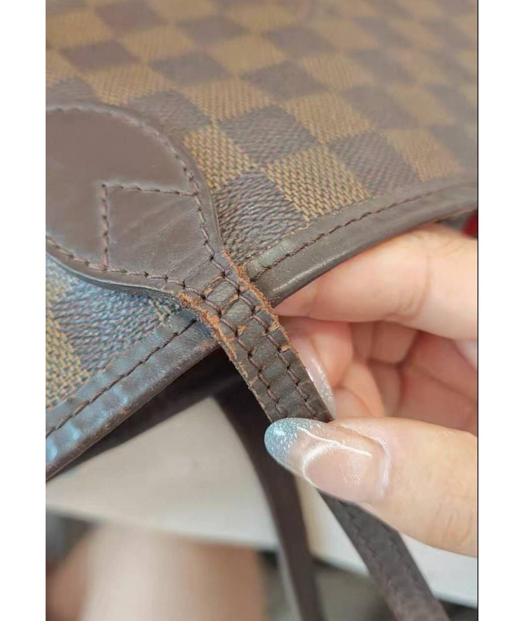 LOUIS VUITTON Коричневая сумка с короткими ручками из лакированной кожи, фото 4