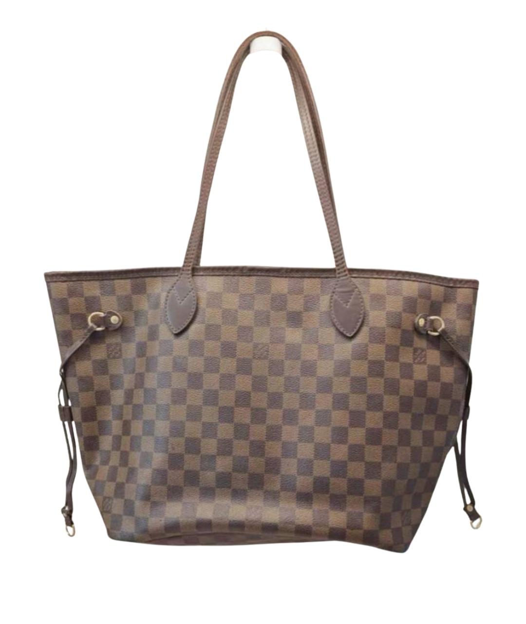 LOUIS VUITTON Коричневая сумка с короткими ручками из лакированной кожи, фото 1