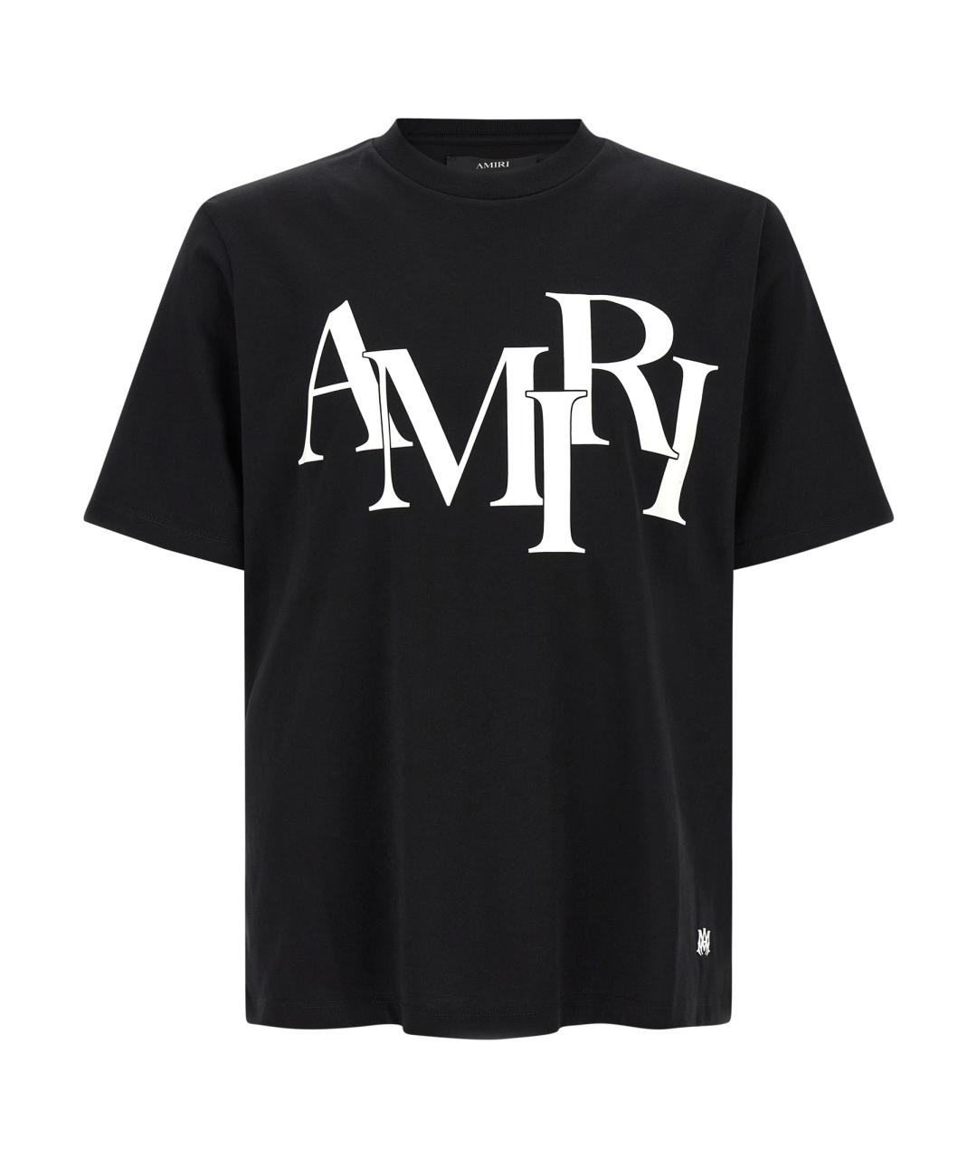 AMIRI Черная хлопковая футболка, фото 1