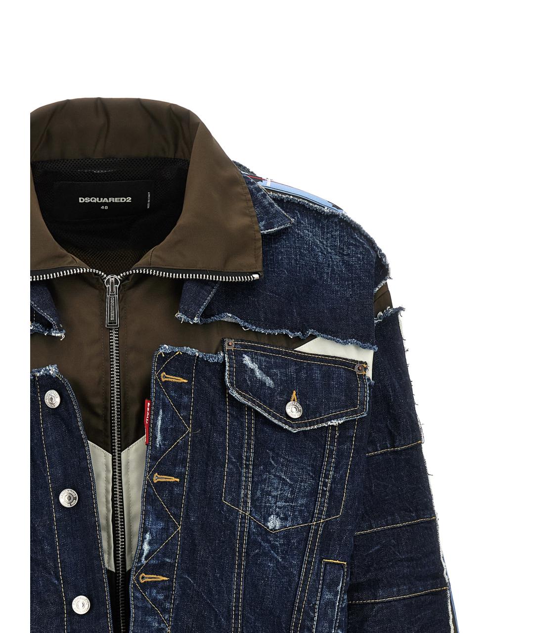 DSQUARED2 Синяя хлопковая куртка, фото 3