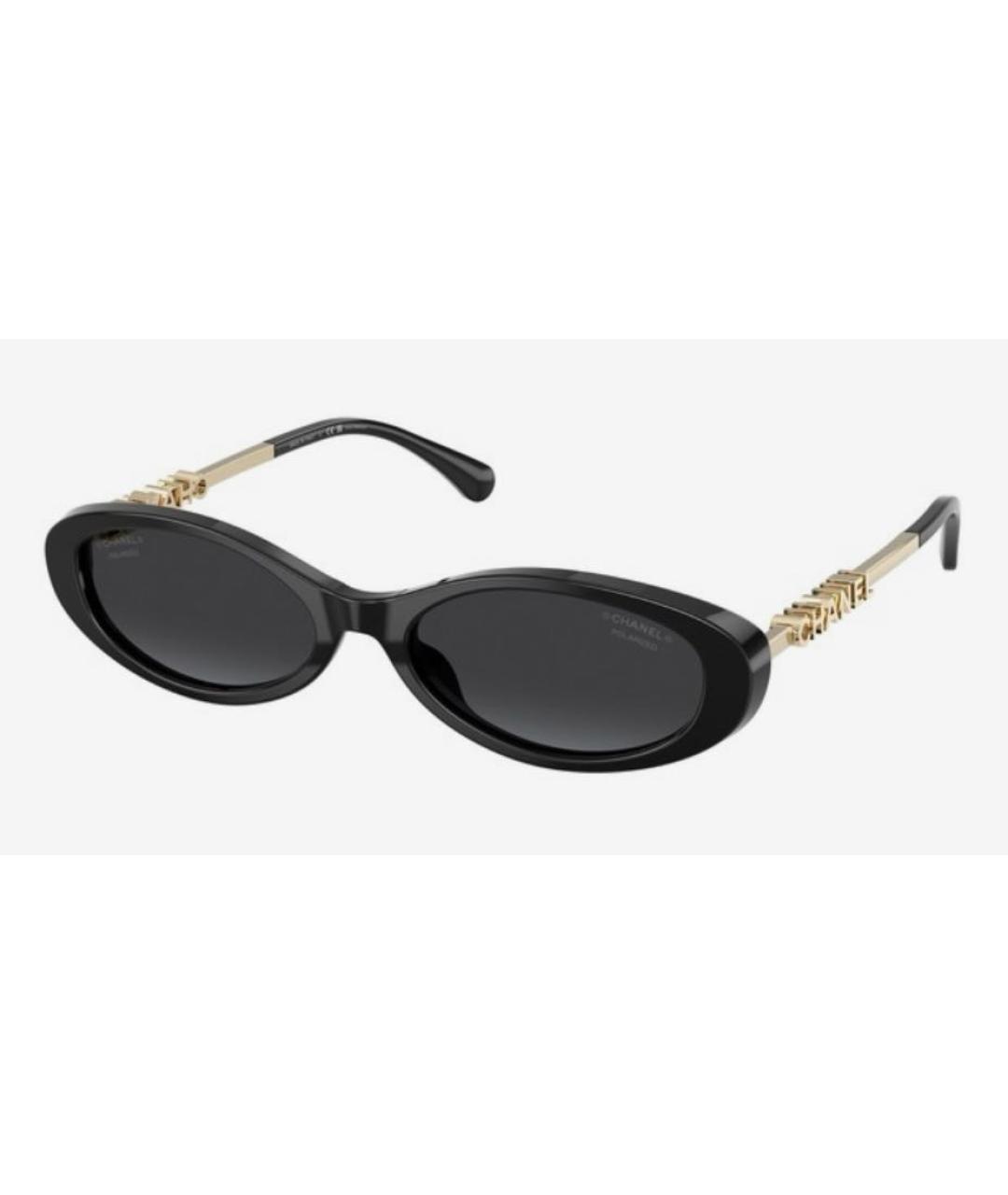 CHANEL Черные пластиковые солнцезащитные очки, фото 5
