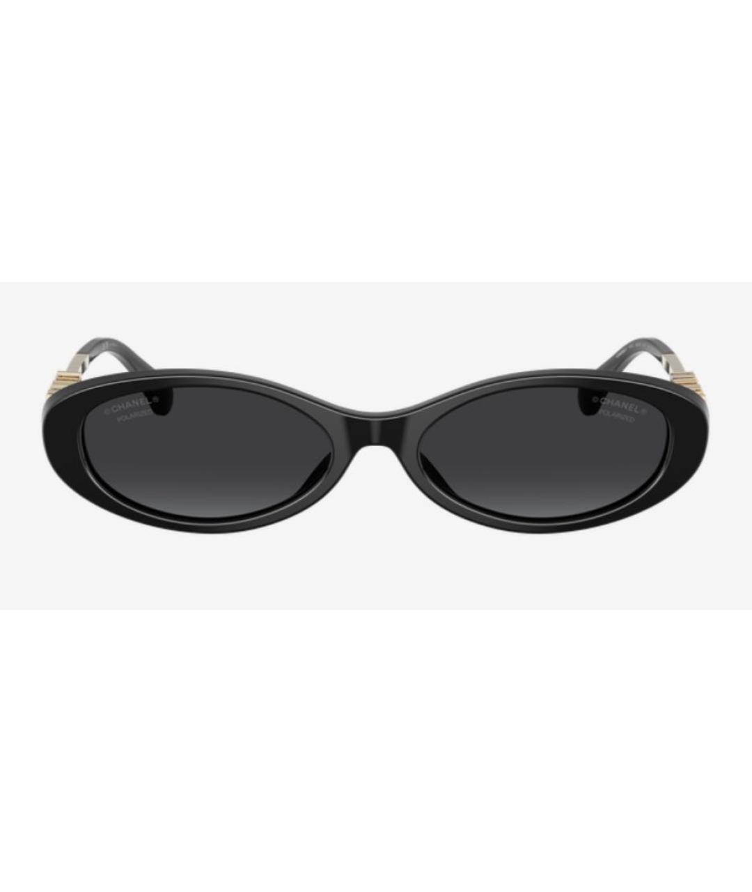 CHANEL Черные пластиковые солнцезащитные очки, фото 2