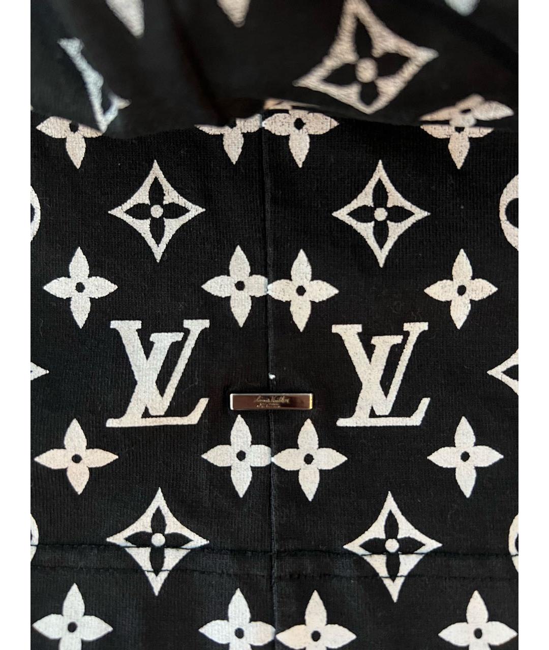 LOUIS VUITTON Черная хлопковая футболка, фото 4
