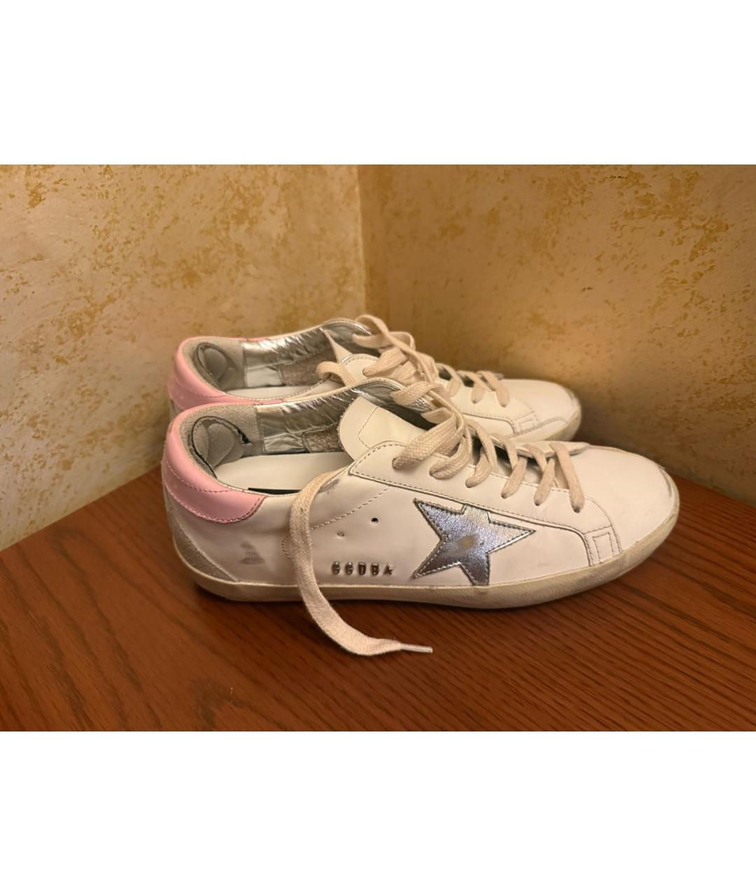 GOLDEN GOOSE Белые кожаные кеды, фото 5