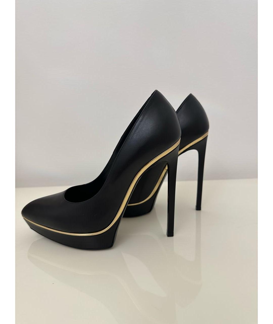 SAINT LAURENT Черные кожаные туфли, фото 6