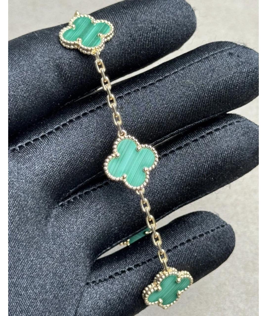 VAN CLEEF & ARPELS Зеленый браслет из желтого золота, фото 4