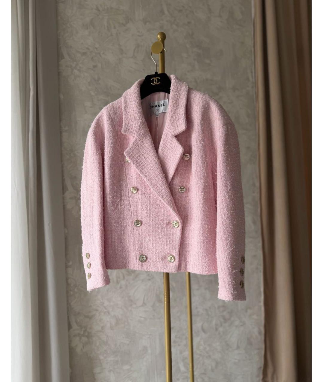 CHANEL Розовый твидовый костюм с юбками, фото 4