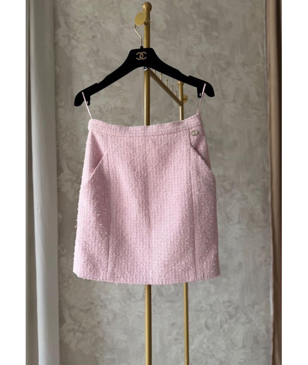 CHANEL Розовый твидовый костюм с юбками, фото 5