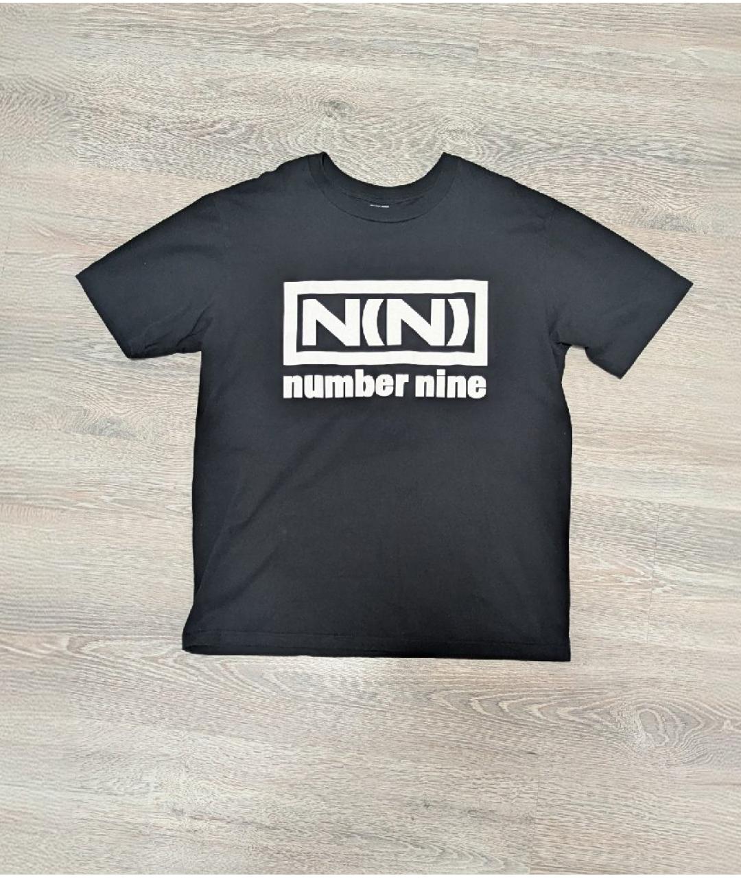 NUMBER (N)INE Черная хлопковая футболка, фото 5