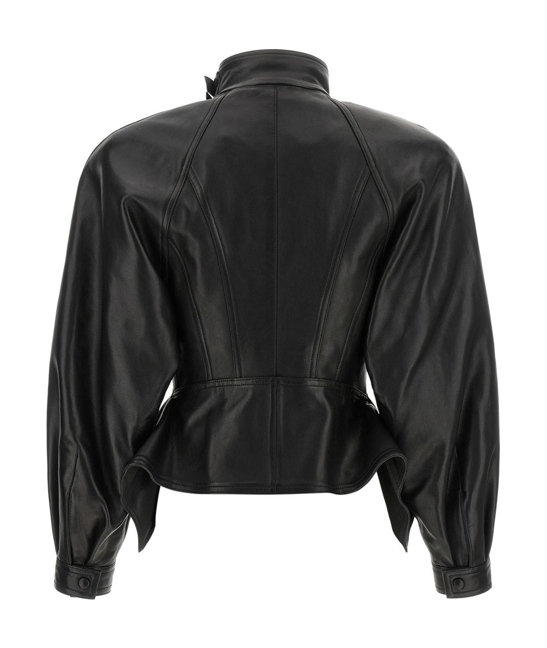 BALMAIN Черная кожаная куртка, фото 2