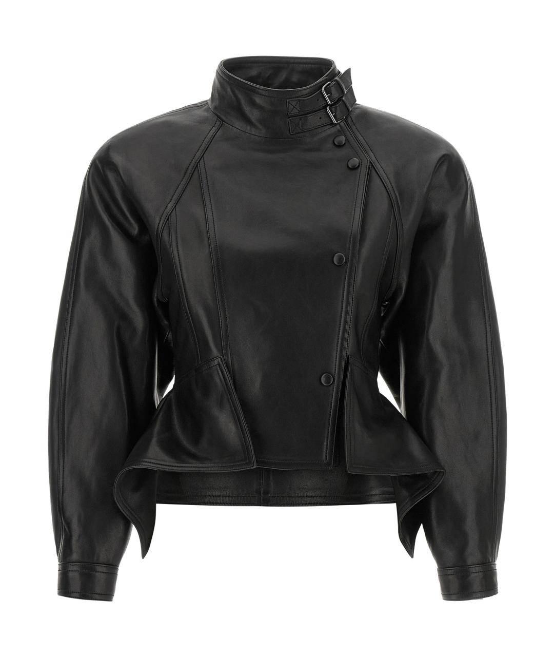 BALMAIN Черная кожаная куртка, фото 1