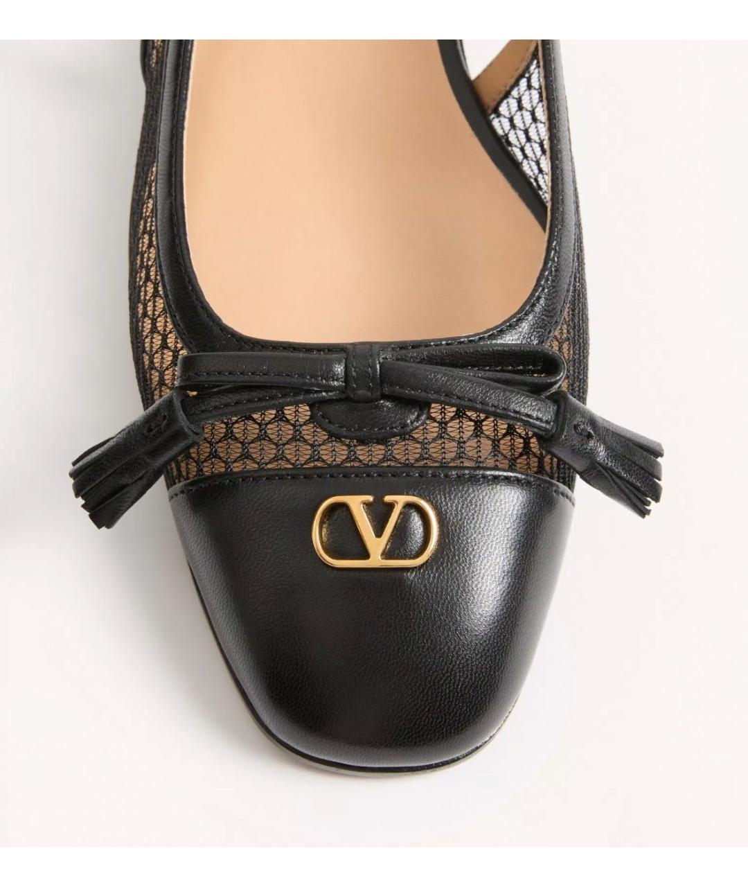 VALENTINO Черные кожаные балетки, фото 6