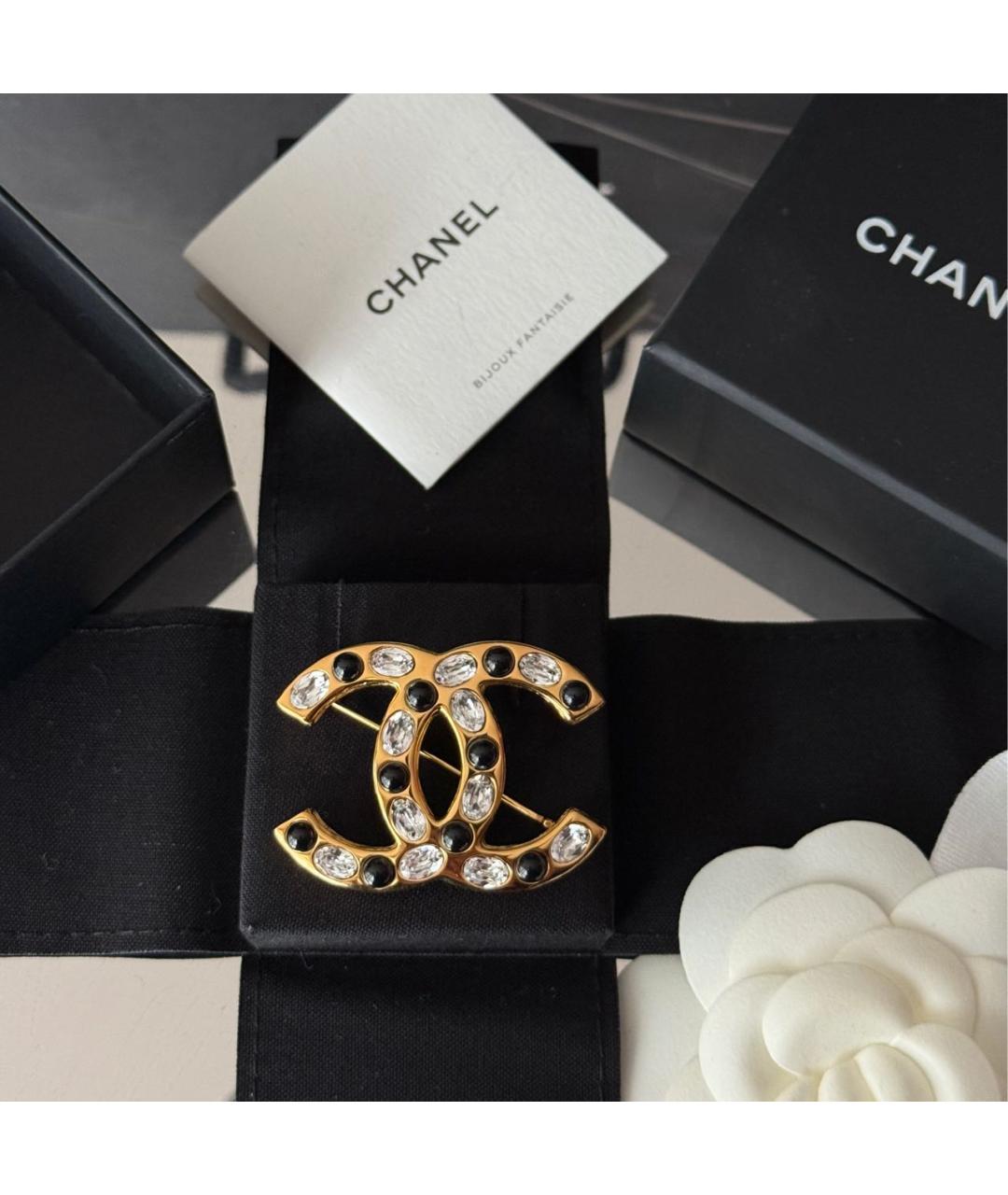 CHANEL Золотая металлическая булавка / брошь, фото 2