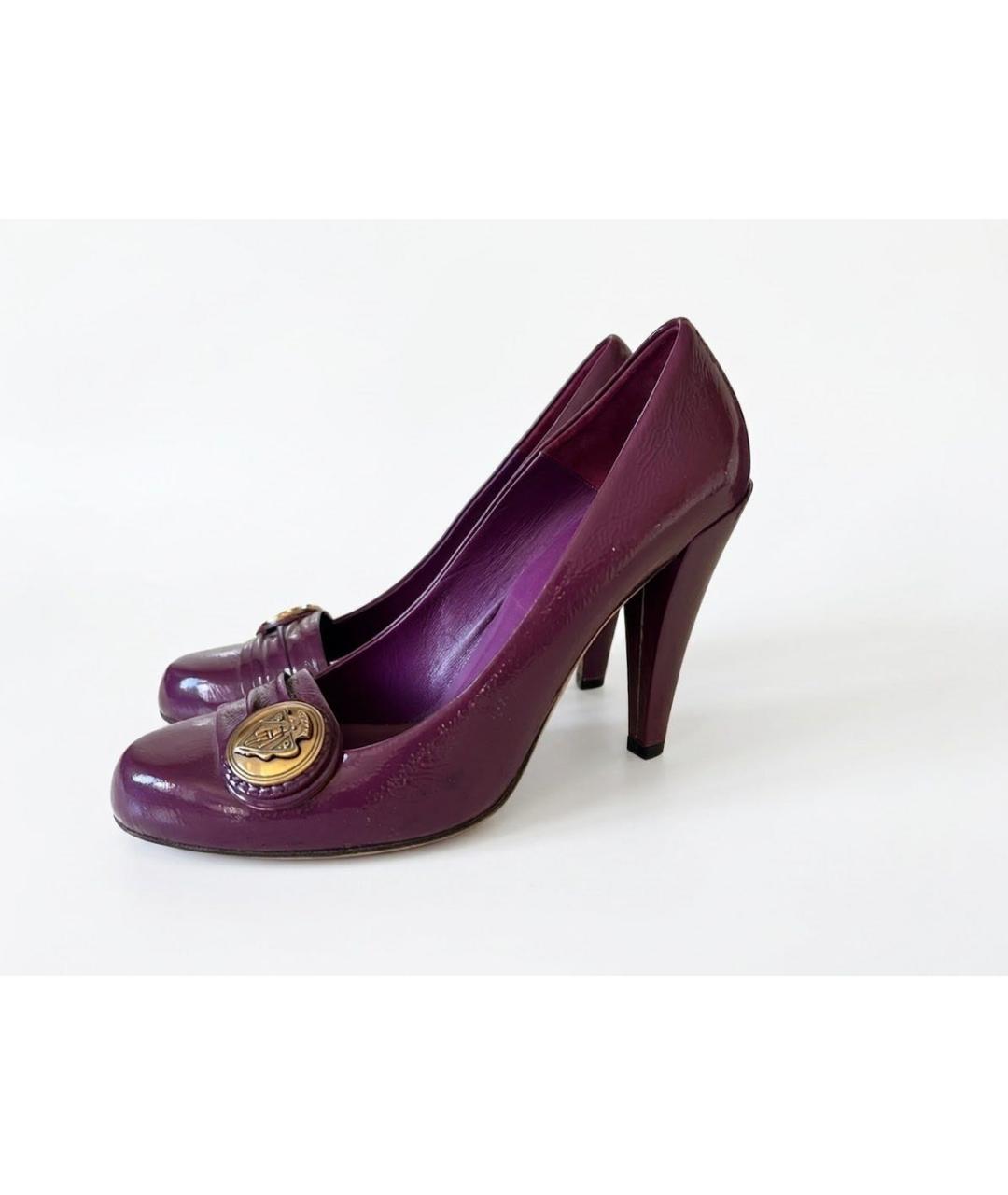 GUCCI Бордовые туфли из лакированной кожи, фото 6