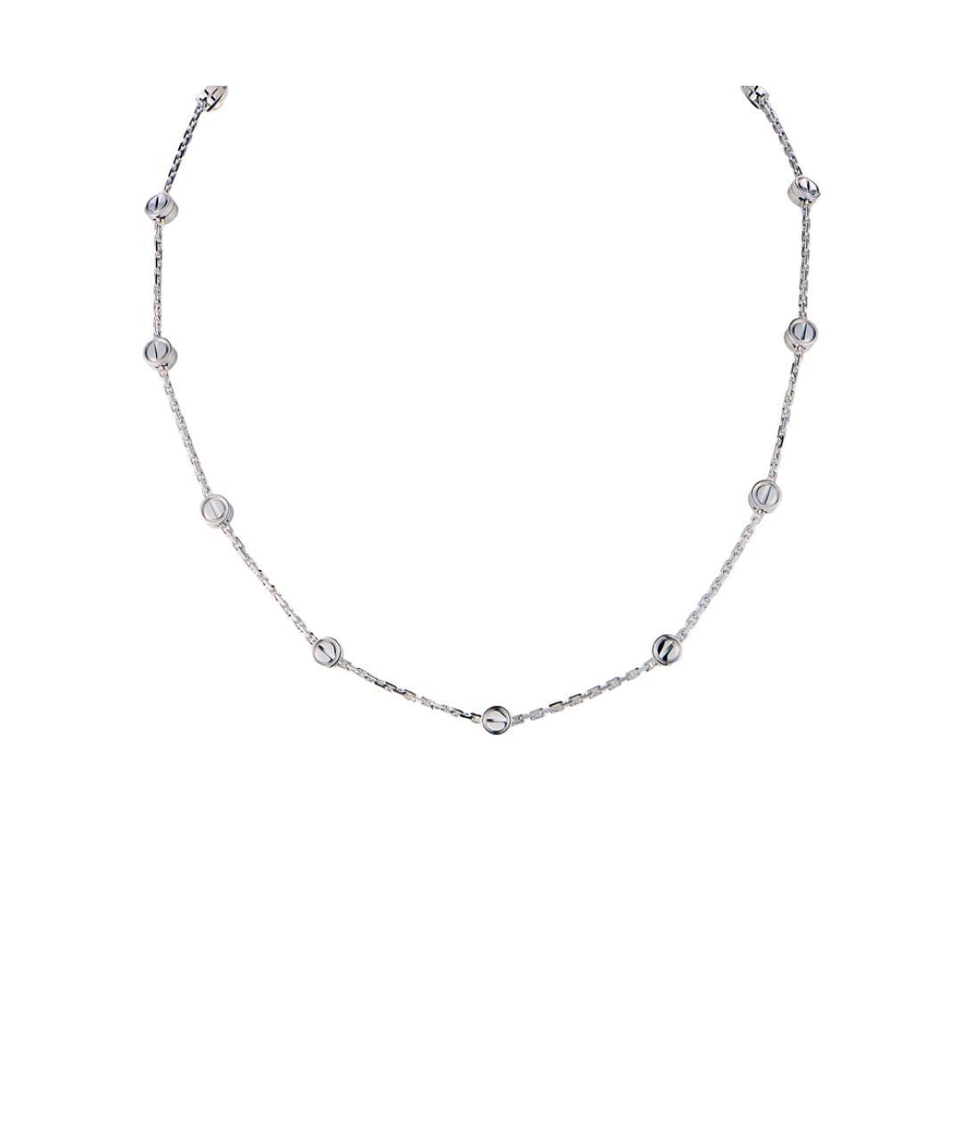 CARTIER Серебряное колье из белого золота, фото 5
