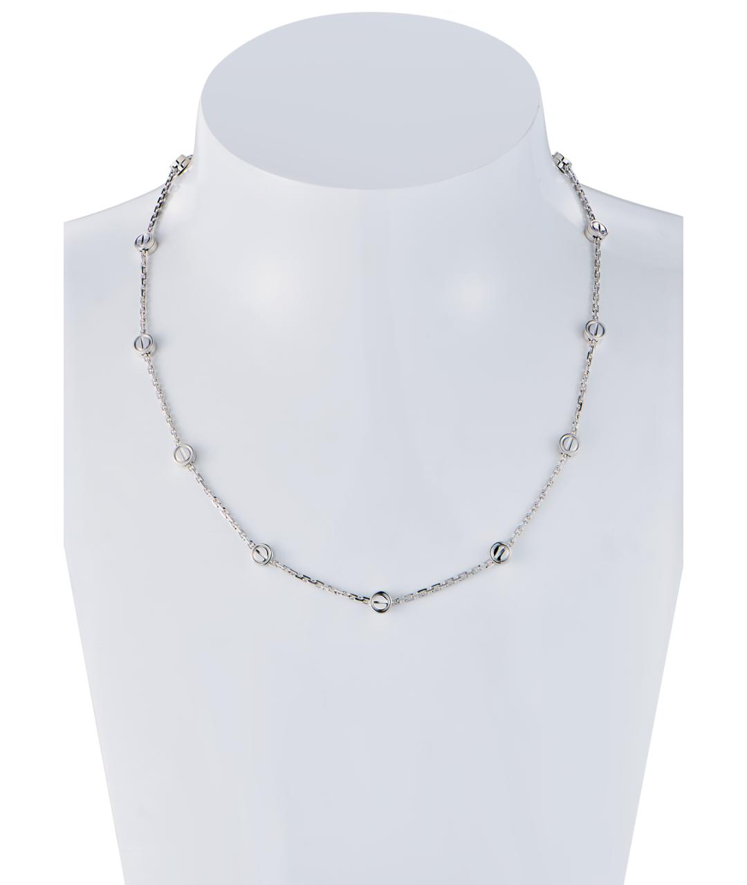CARTIER Серебряное колье из белого золота, фото 2