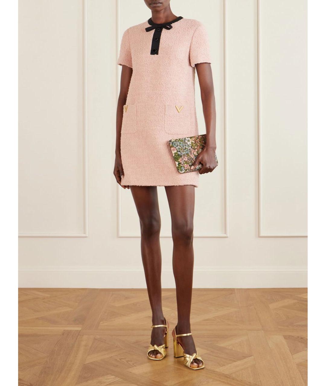 VALENTINO Золотые кожаные босоножки, фото 2