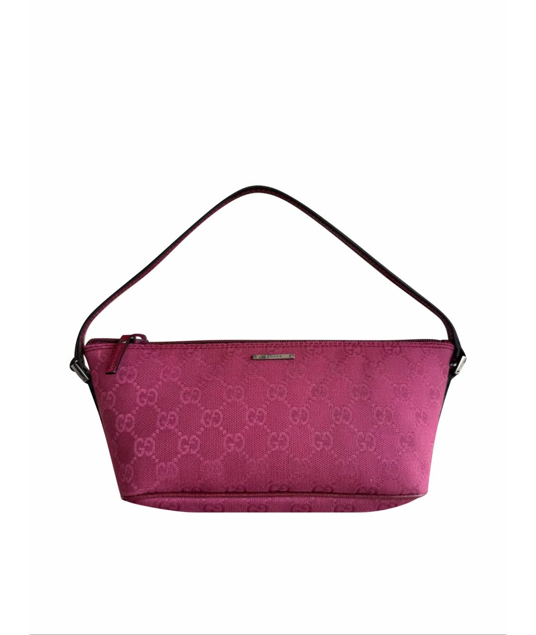 GUCCI Розовая тканевая сумка через плечо, фото 1