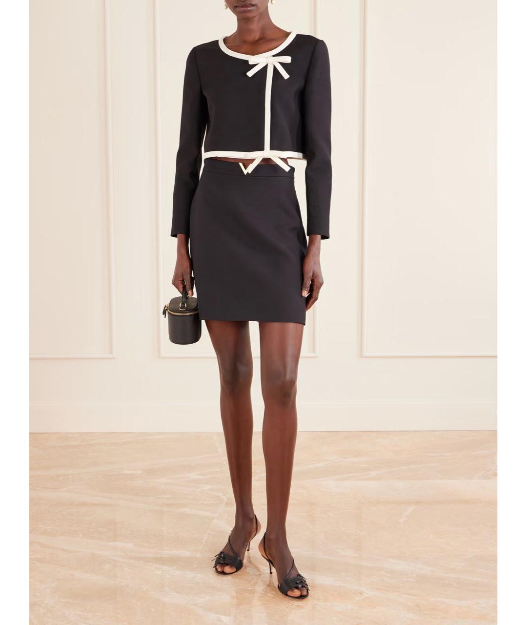 VALENTINO Черные кожаные босоножки, фото 6