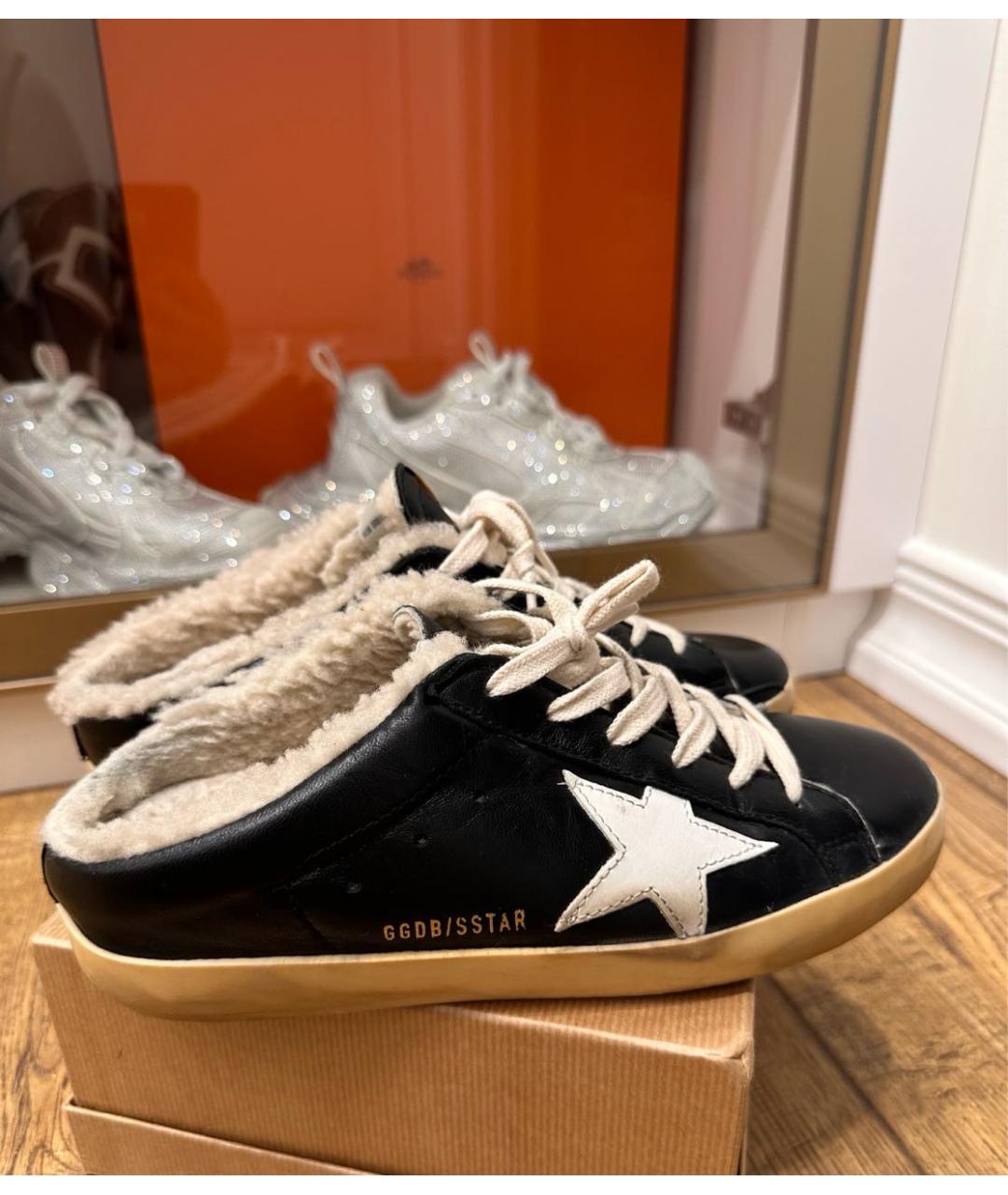 GOLDEN GOOSE Черные кожаные кеды, фото 6