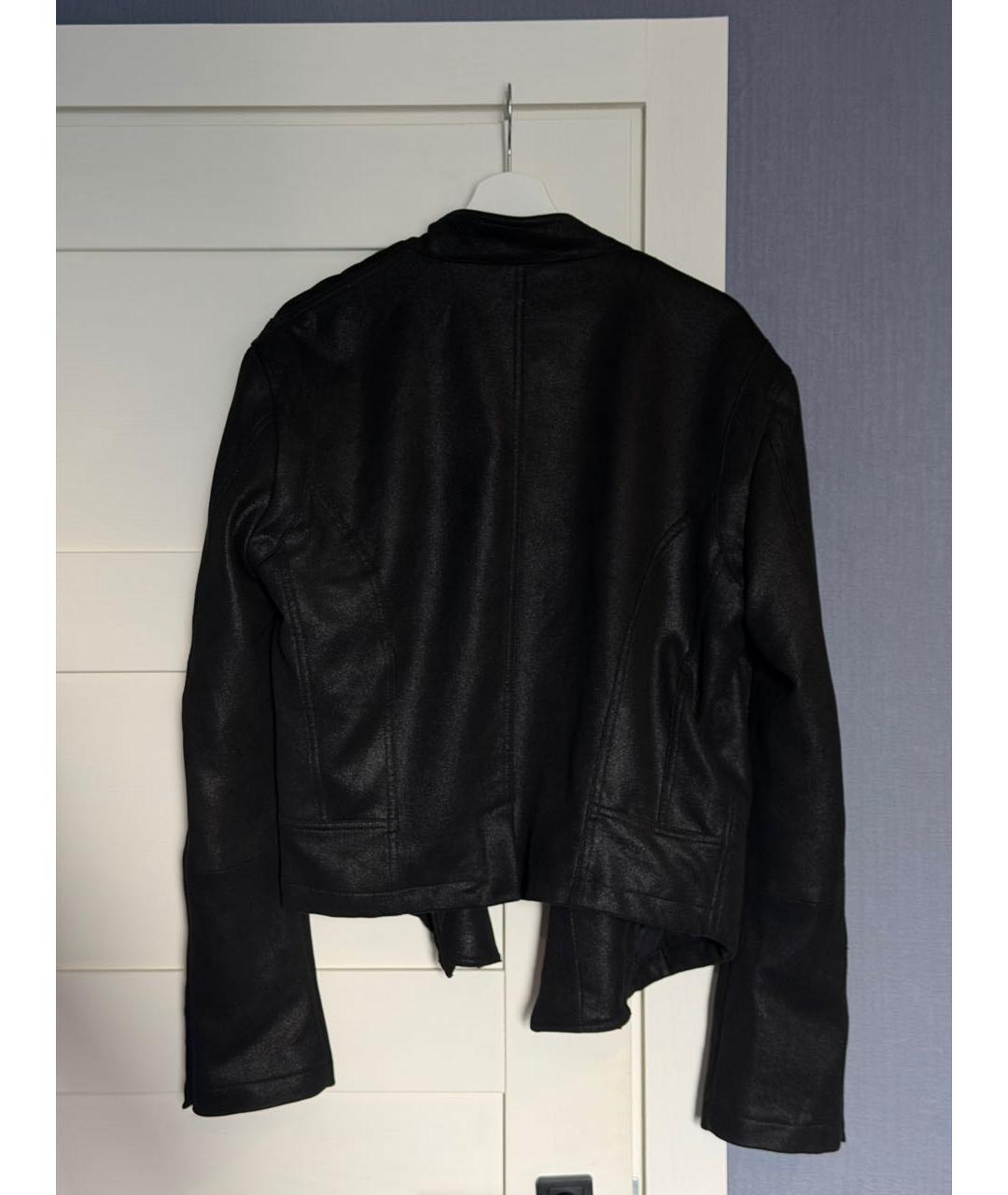 ANN DEMEULEMEESTER Черная кожаная куртка, фото 2