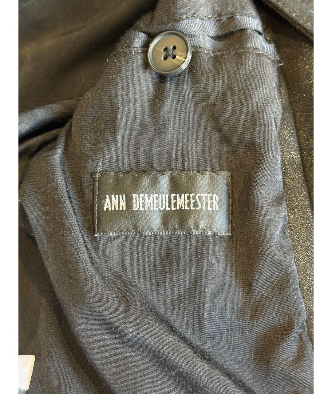 ANN DEMEULEMEESTER Черная кожаная куртка, фото 3