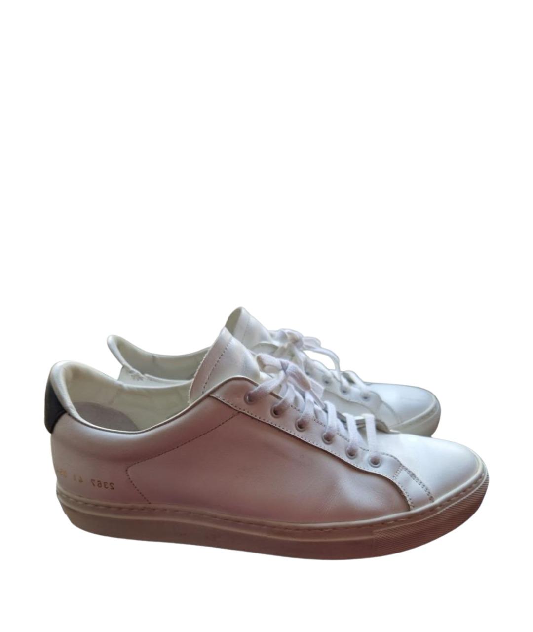 COMMON PROJECTS Белые кожаные низкие кроссовки / кеды, фото 1