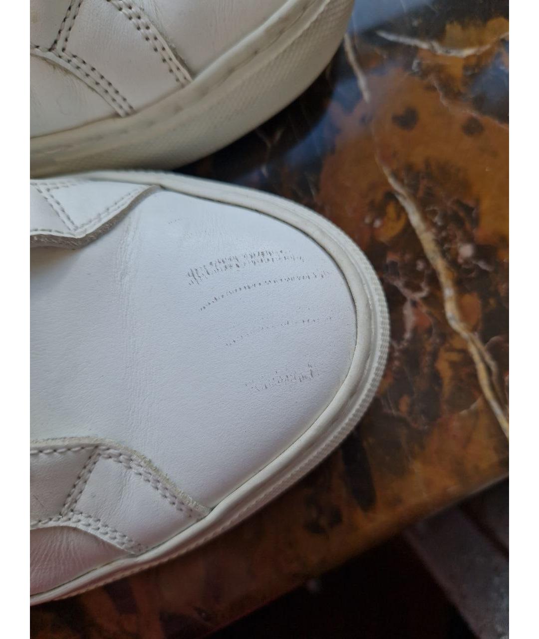 COMMON PROJECTS Белые кожаные низкие кроссовки / кеды, фото 3