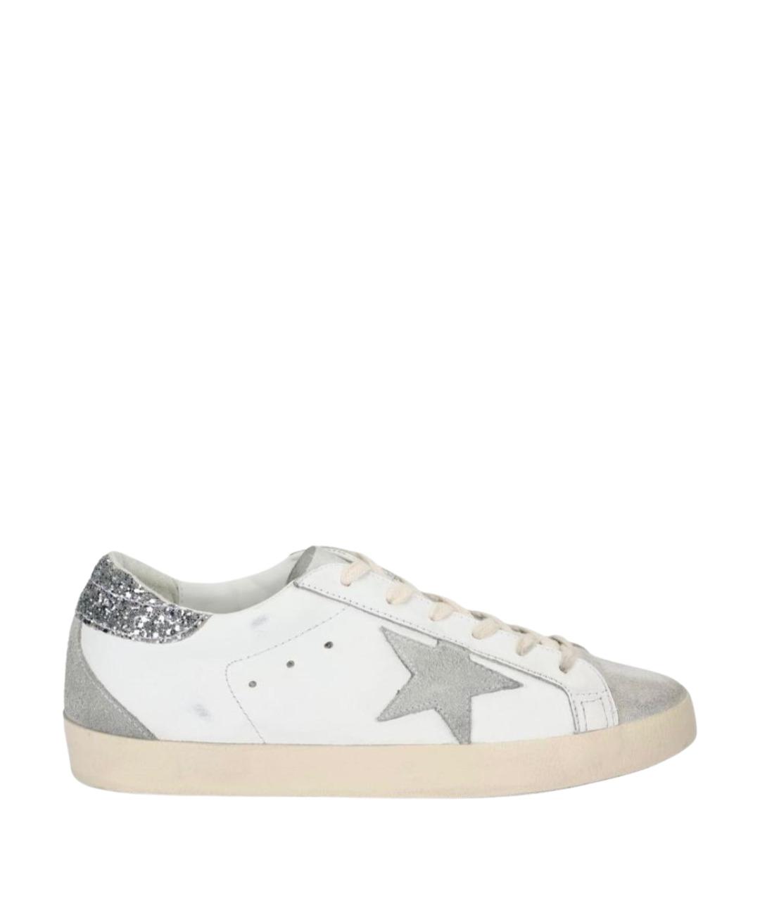 GOLDEN GOOSE Белые кожаные кеды, фото 1