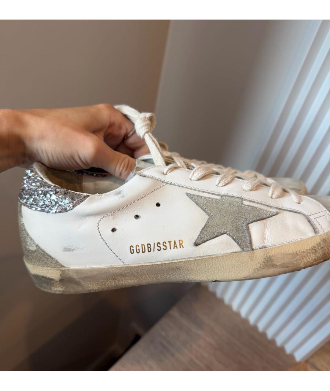 GOLDEN GOOSE Белые кожаные кеды, фото 7