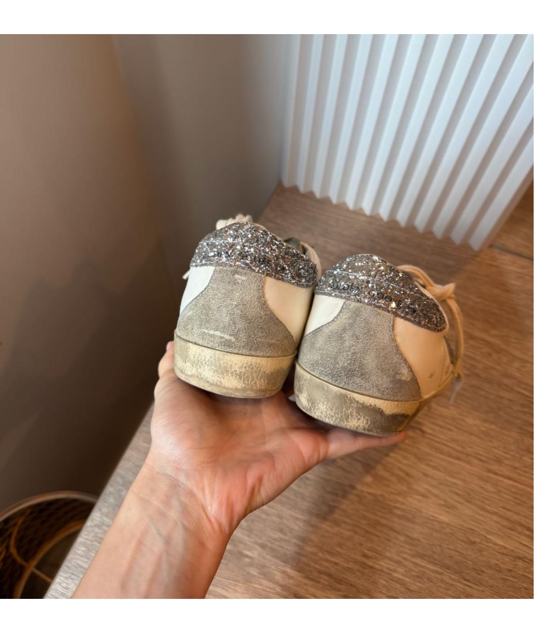 GOLDEN GOOSE Белые кожаные кеды, фото 6