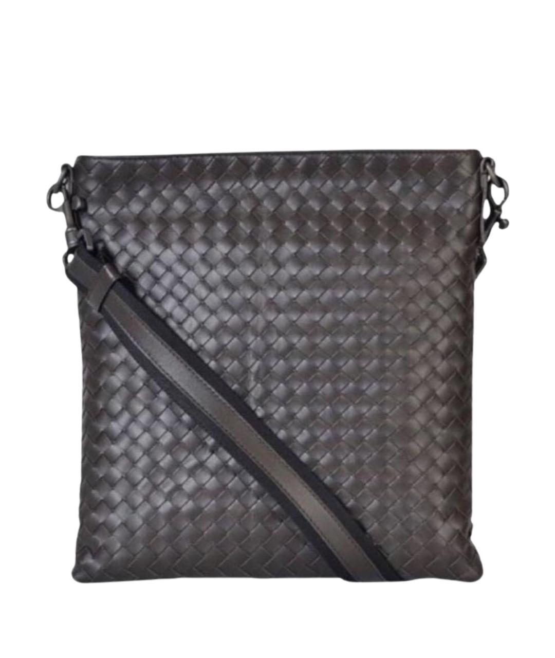 BOTTEGA VENETA Коричневая кожаная сумка на плечо, фото 1