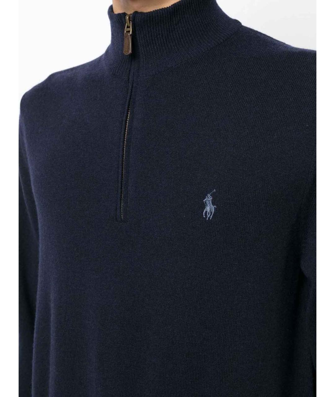 POLO RALPH LAUREN Синий шерстяной джемпер / свитер, фото 5