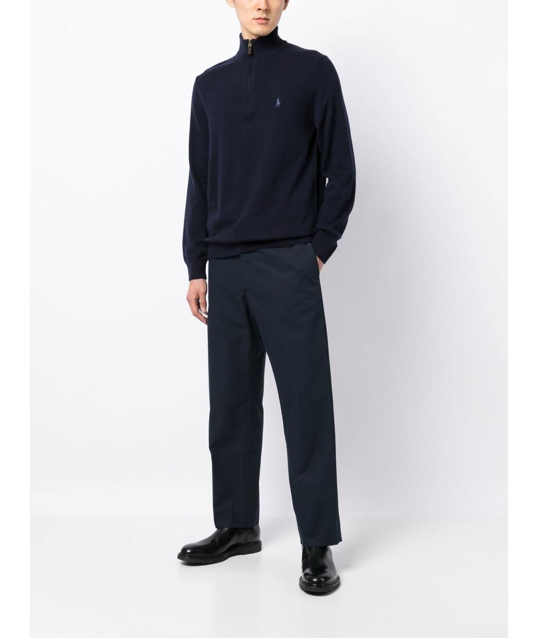 POLO RALPH LAUREN Синий шерстяной джемпер / свитер, фото 2