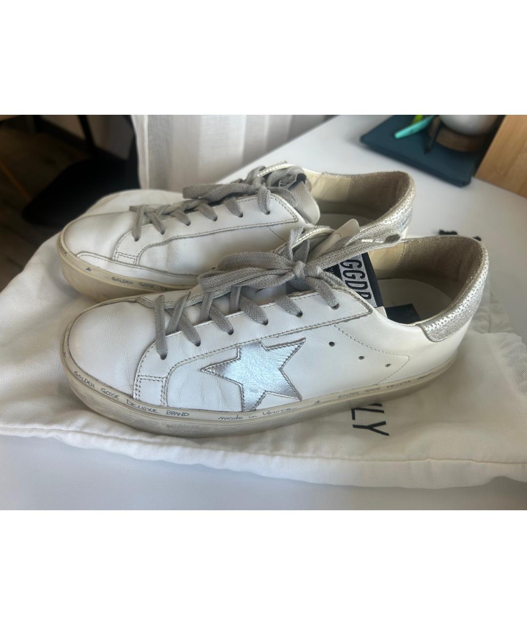 GOLDEN GOOSE Белые кожаные кеды, фото 8