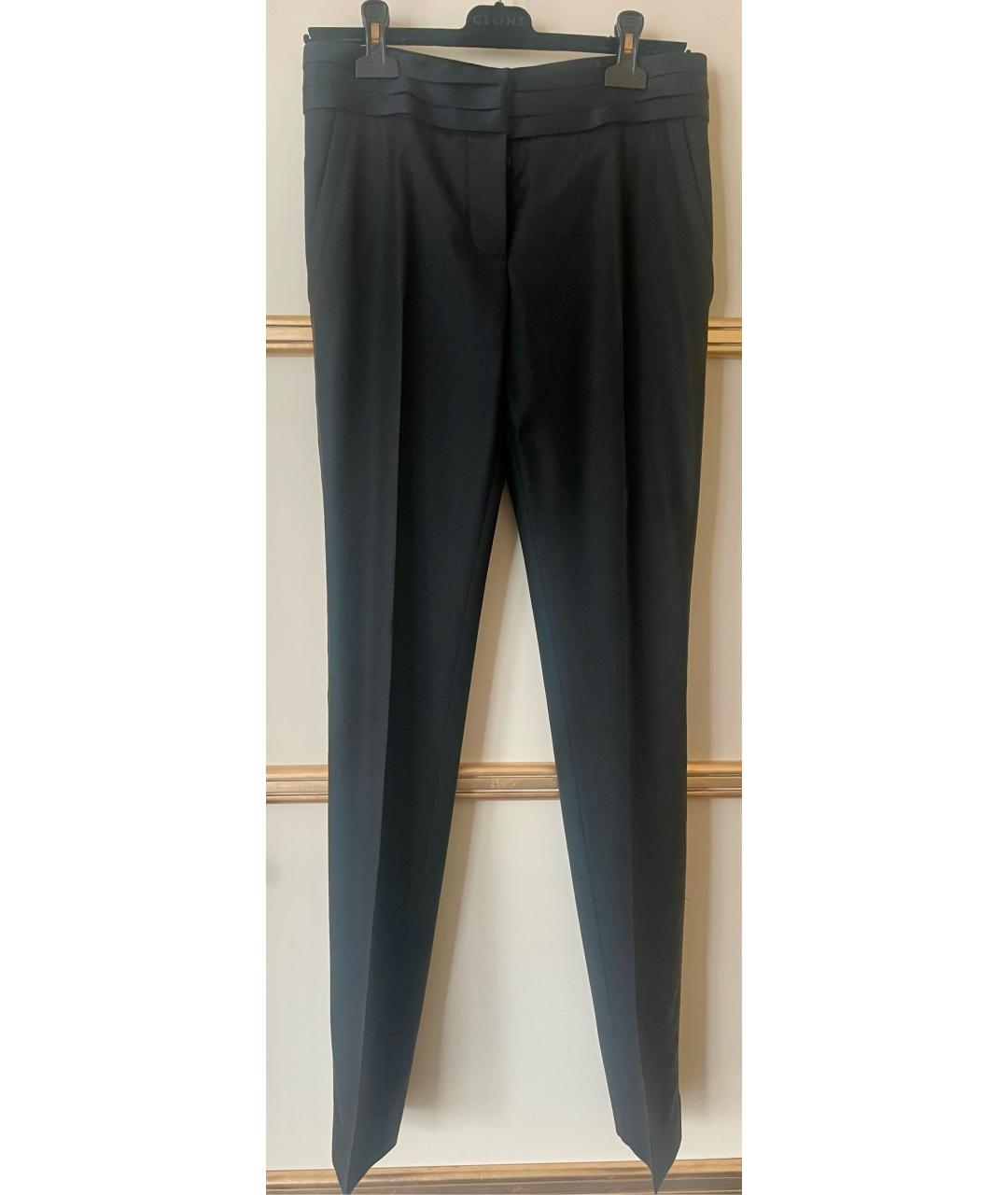 STELLA MCCARTNEY Черные шерстяные прямые брюки, фото 2