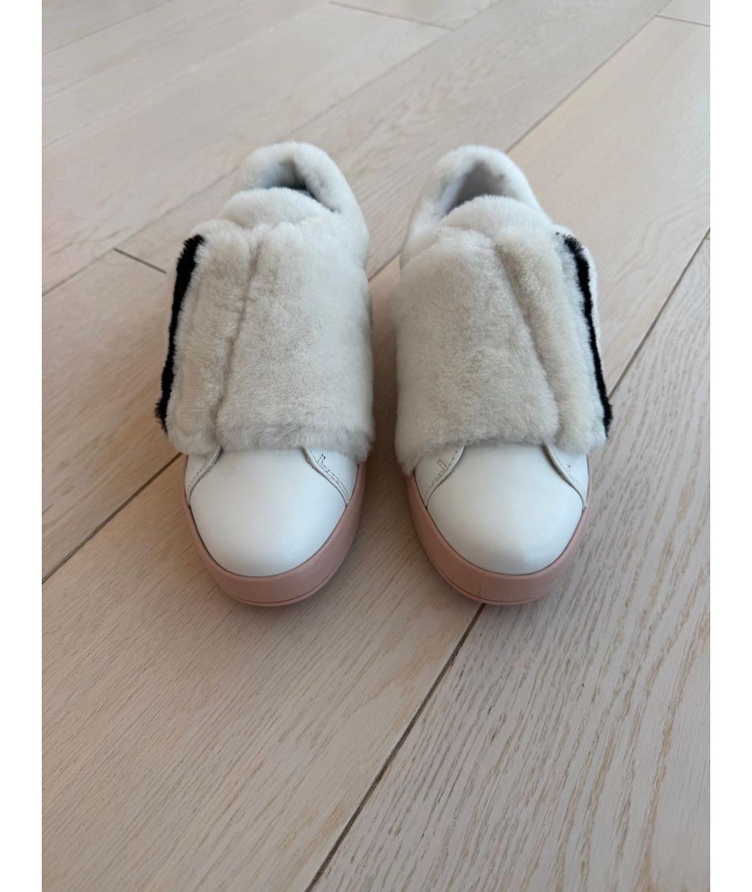 PRADA Белые кожаные кеды, фото 2