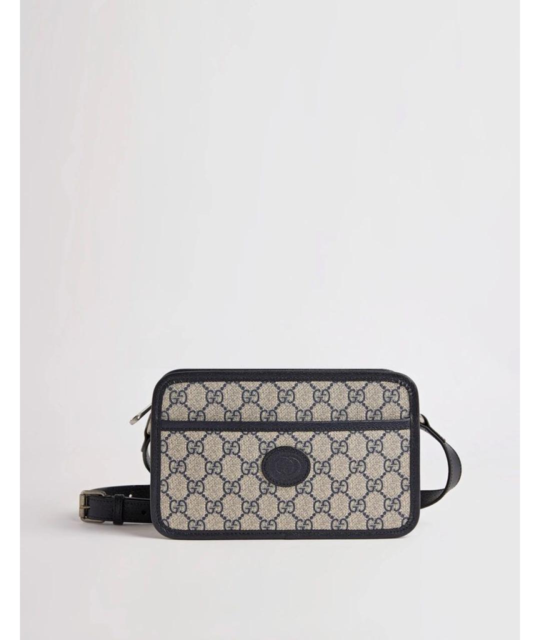 GUCCI Бежевая сумка через плечо из канвы, фото 8