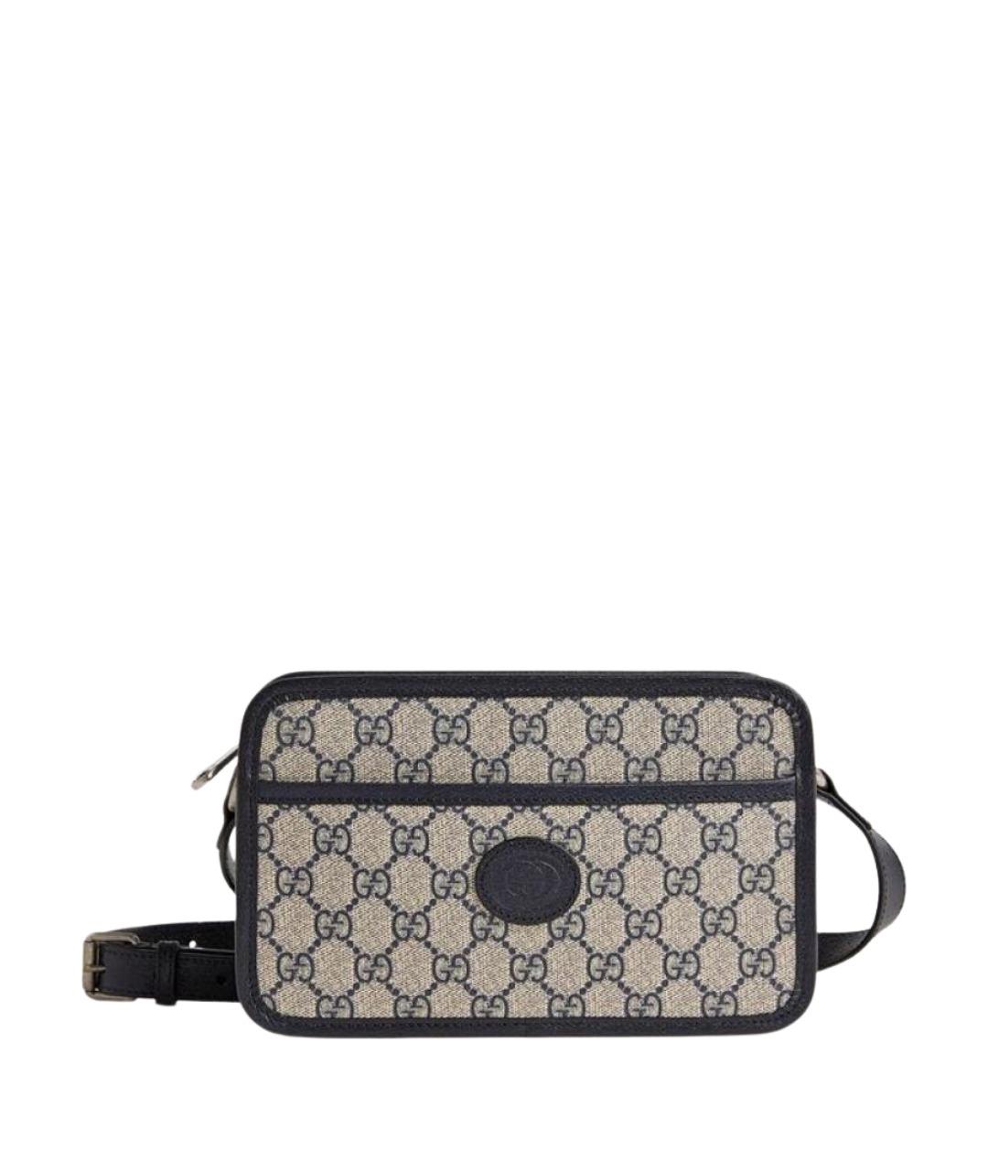 GUCCI Бежевая сумка через плечо из канвы, фото 1