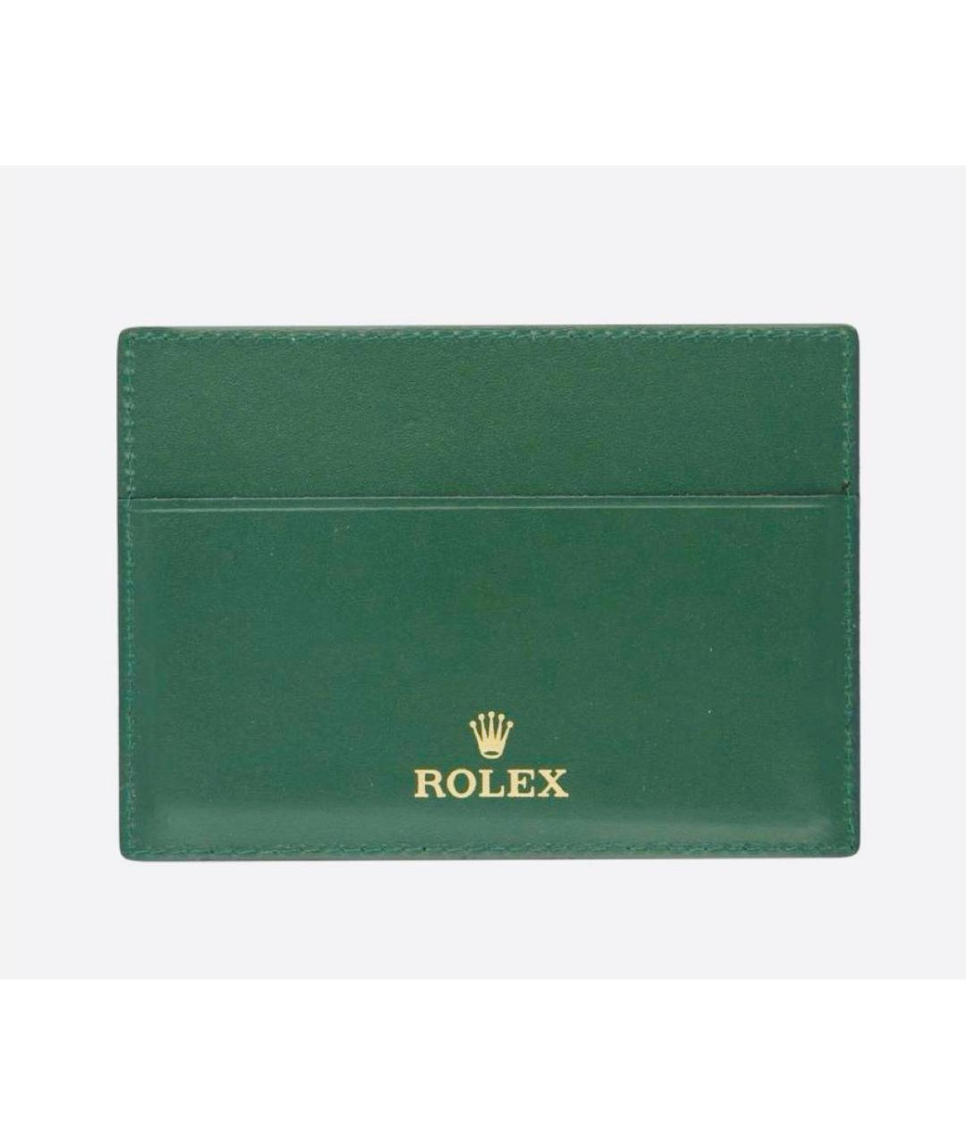 ROLEX Зеленый кожаный кардхолдер, фото 9